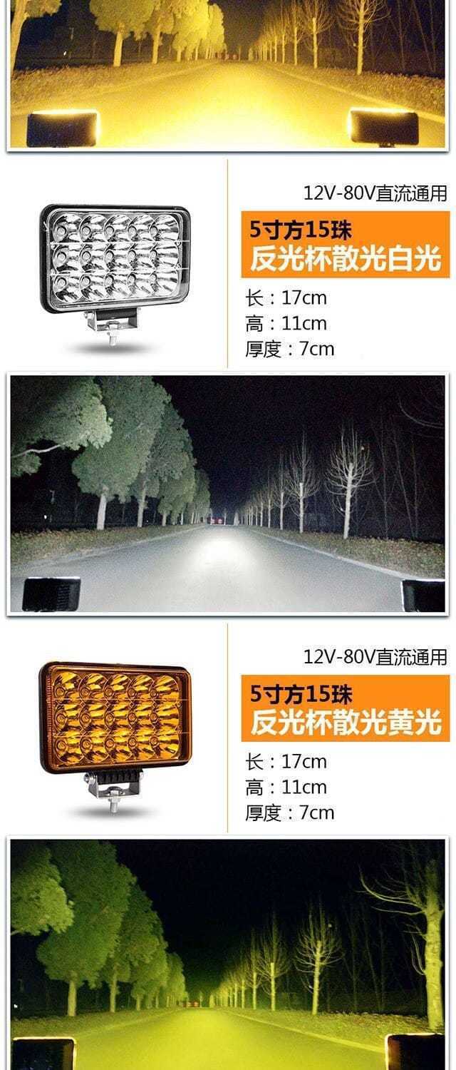 12V 24V Reversing Light Engineering Vehicle Forklift Front Headlight Modified Fog Light Truck Led Spotlight Super Bright Spotlight