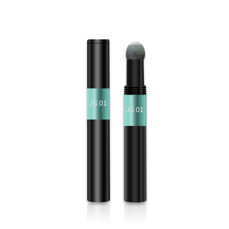 2020 Transfronteriza Popular arte de uñas Aurora cojín de aire pluma mágica polvo no flotante sólido Aurora espejo mágico polvo cojín de aire pluma mágica