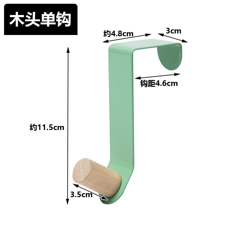Puerta de hierro gancho trasero colgador de puerta sin perforar puerta trasera gancho creativo estante de almacenamiento dormitorio almacenamiento artefacto
