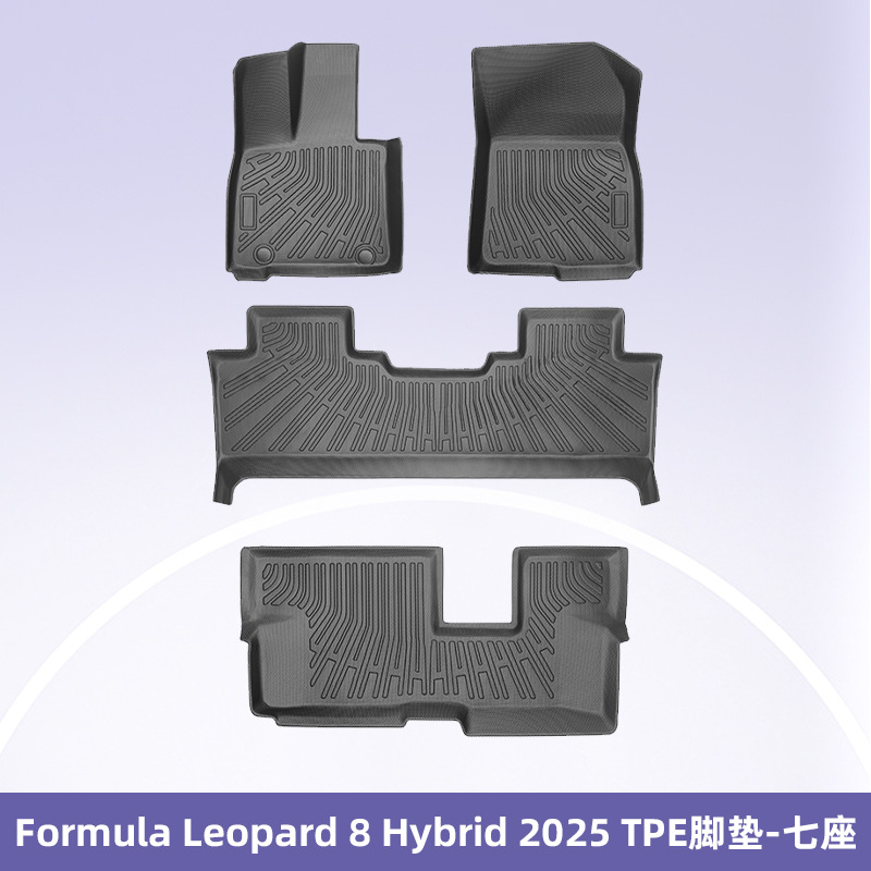 Para Fórmula Leopard 8 Hybrid 2025 TPE Foot Pad 3D All-Weather Mat