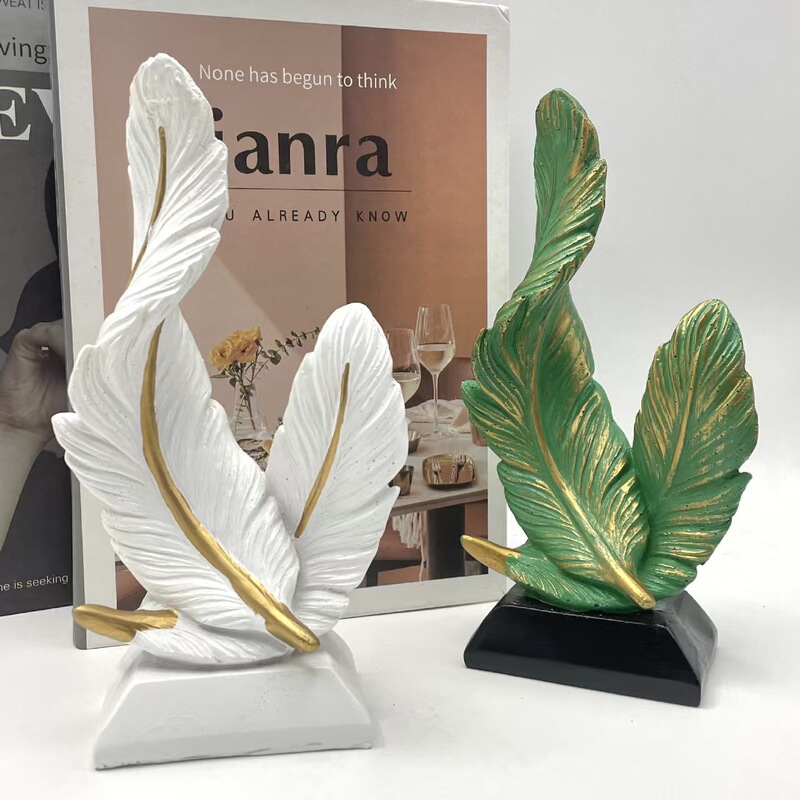 Niche Advanced Art Feather Ornaments Home Living Room Entrance Model Room Soft Decoration New House Housewarming New House Room