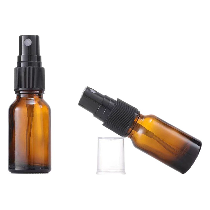 Бутылка коричневого цвета рафинированного масла черная пластиковая крышка спрей бутылка коричневого стекла упаковочная бутылка портативный продукт по уходу за кожей небольшой образец бутылки оптом