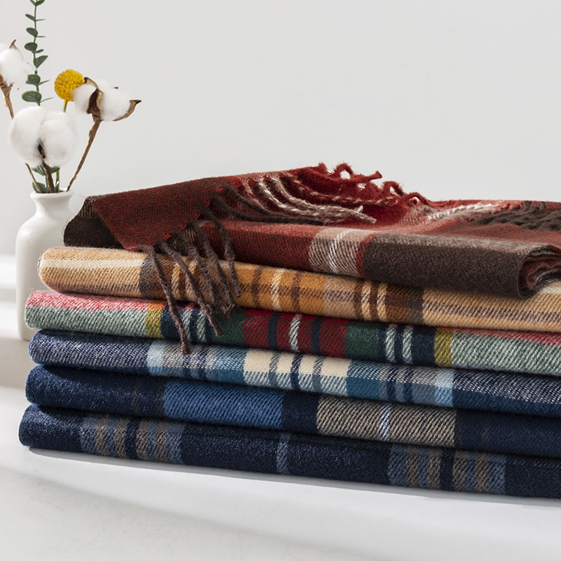 New Cross Border Women's Autumn/winter Cashmere Scarf Fashion Versatile Plaid Shawl Warm And Cold Proof Scarf_voghion.com