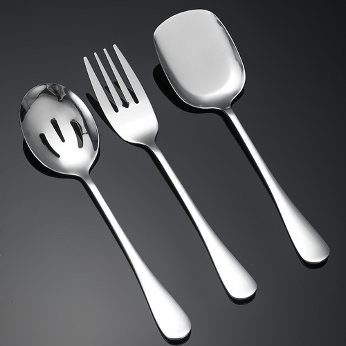 Stainless steel public spoon kitchen Western food hotel large rice serving spoon serving self-service spoon