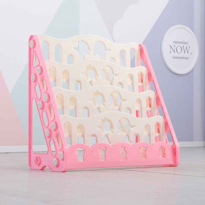 Estantería de juguete para bebés para niños estantería de libros de fotos de acabado de piso para niños gabinete de almacenamiento grande multicapa para bebés