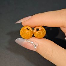 野生龙纹桃核雕刻平安桃篮工艺品手工桃核宝宝婴儿饰品吊坠配件