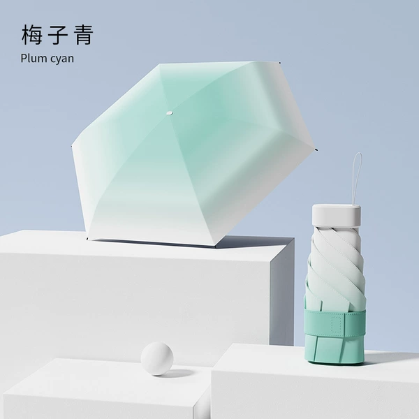 [Gradient card umbrella] 12 ribs [6×2 fiberglass/anti-UV] Morning mist green