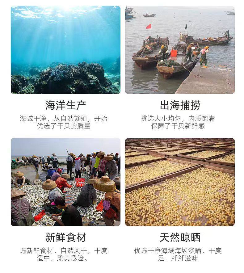 Dried Scallop Adductor Muscle Yao Zhu 500g Sun Dried Seafood for Soup and Congee Premium Grade quality and texture