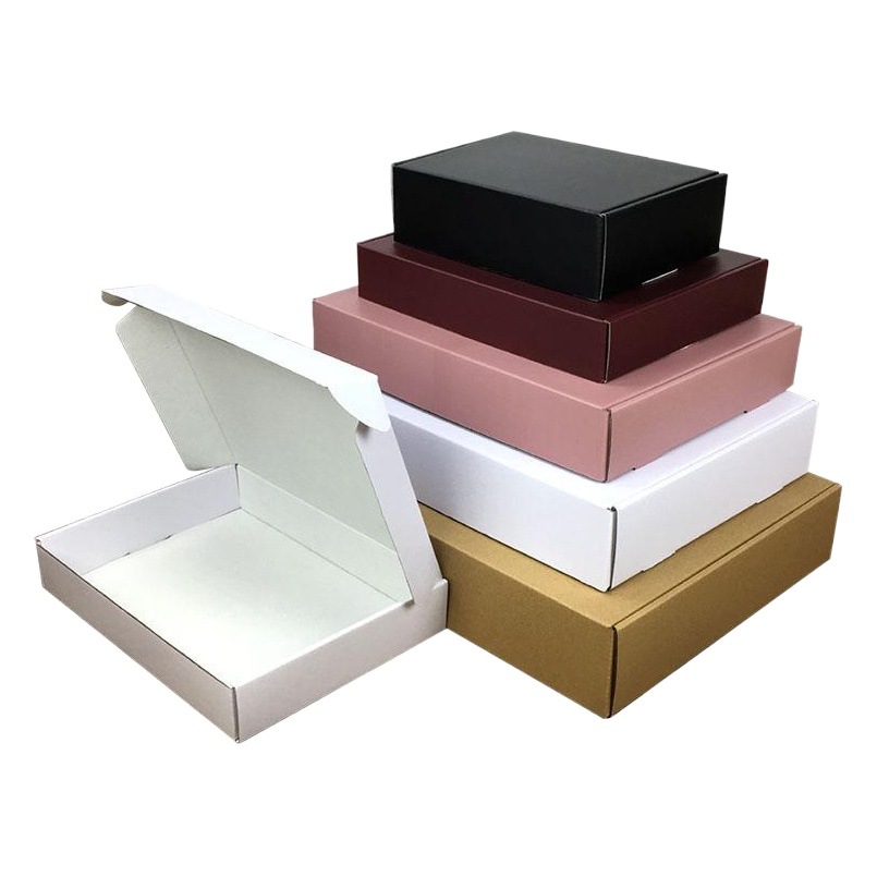 Caja de papel expreso, caja de avión, caja negra blanca, caja de embalaje de envío gratis, caja de embalaje de lotes pequeños, cuadrado pequeño