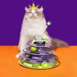 流体动物迷失森林猫玩具自嗨神器猫转盘玩具猫咪逗猫棒逗猫轨道球