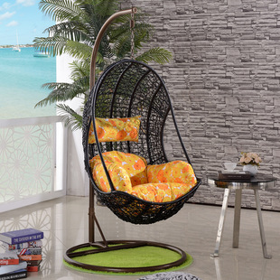 Courtyard Outdoor Double Swing Household Balcony Indoor Hanging Basket Chair Adult Light Luxury Bird's Nest Hammock Rattan Chair Rocking Chair