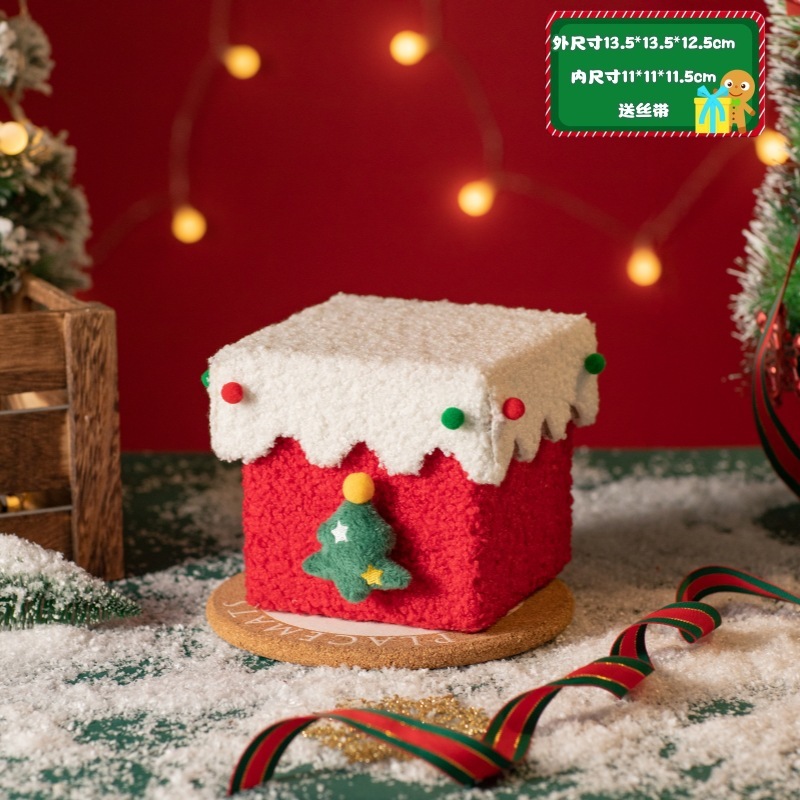 手作りのdiyクリスマスのギフトボックスのクリスマスイブのリンゴの箱の高級な厚いプラスの硬いクリスマスのプレゼントの包装箱のキャンディーの箱|undefined