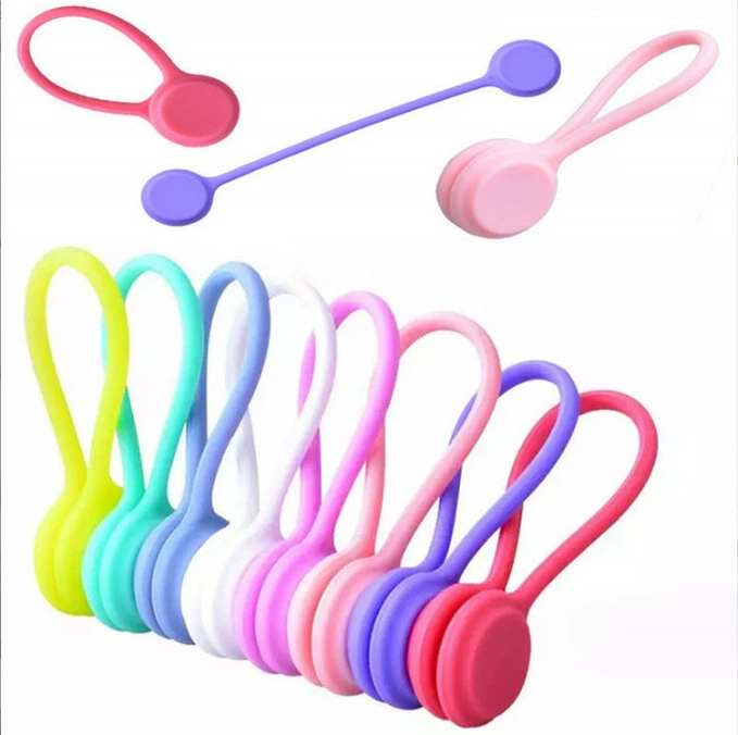 The headset magnetic winding wire charging cable header wire thread multi -purpose strong magnetic data cable storage device