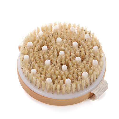 Amazon cross-border bristle brush massage bath brush handheld body brush bath brush round bath brush Hemu bath brush