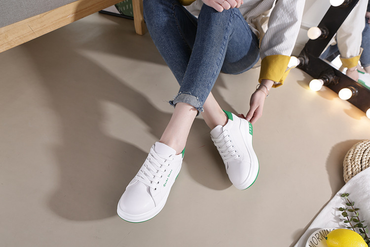 Baskets basses femme blanches compensées imperméables antidérapantes_voghion.com