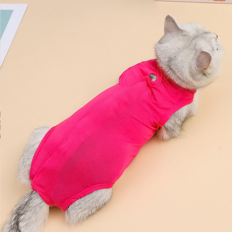 Traje quirúrgico para gatos, ropa después de la esterilización de mascotas, transpirable y anti-lamido, traje general de esterilización para perros de cuatro estaciones, traje quirúrgico para gatos