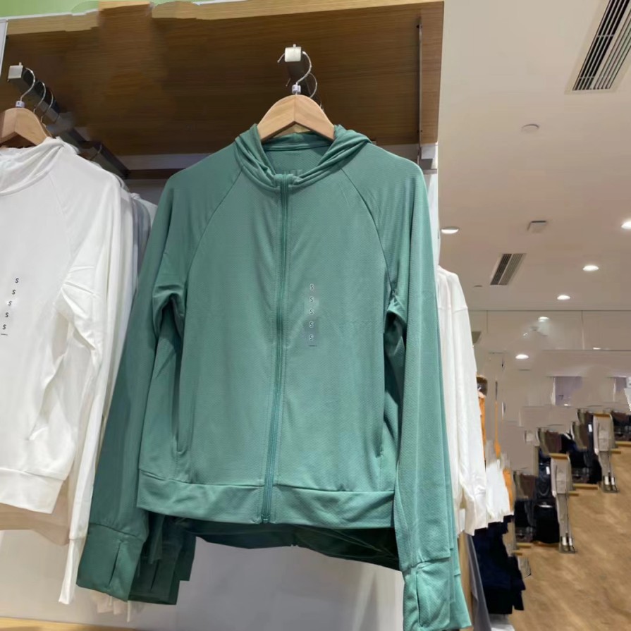 Chaqueta con Capucha y Cremallera de Color Sólido para Mujer, Primavera/Verano 2026, Transpirable, Ligera, con Protección Solar, Dropshipping 444531