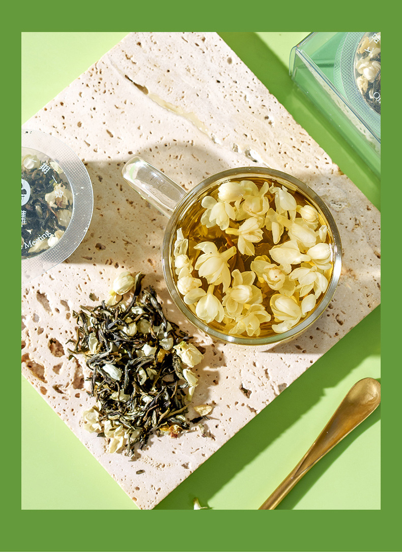 Jasmine Snow Bud Green Tea Mo Li Xue Ya Fragrant Loose Leaf Scented Tea 42g specifications