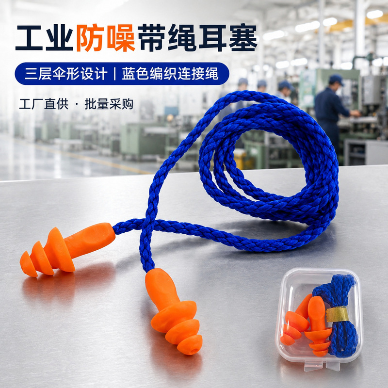 Wired earplugs, Christmas tree-shaped silicone earplugs, noise-reducing earplugs for sleeping, studying, and industrial protection Wired earplugs, Christmas tree-shaped silicone earplugs, noise-reducing earplugs for sleeping, studying, and industrial protection