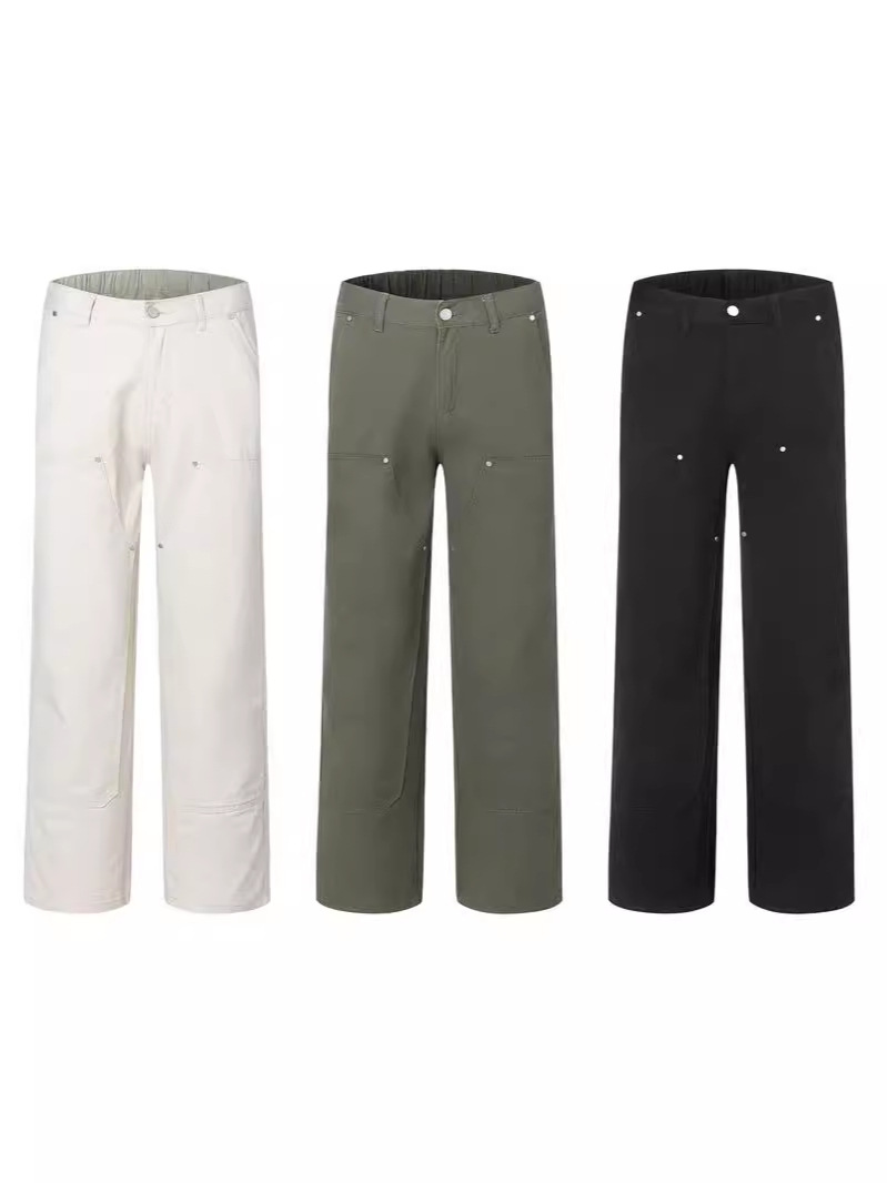 Xxbro ropa de hombre # primavera algodón puro verde militar mono de tala tendencia pantalones casuales rectos pantalones cleanfit