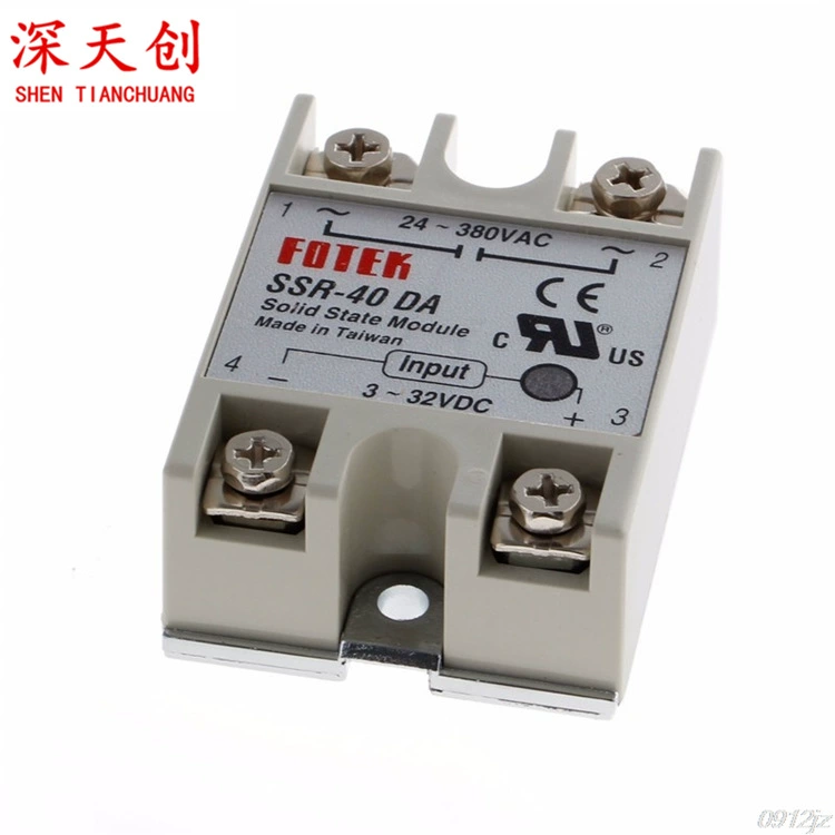 SSR-40 DA твердотельное реле 24V-380V 40A 250V DC управляемый AC
