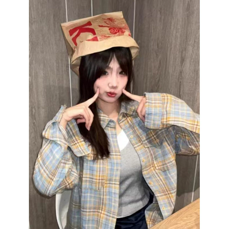 Допамин легкая экстравагантная клетчатая рубашка высокого класса