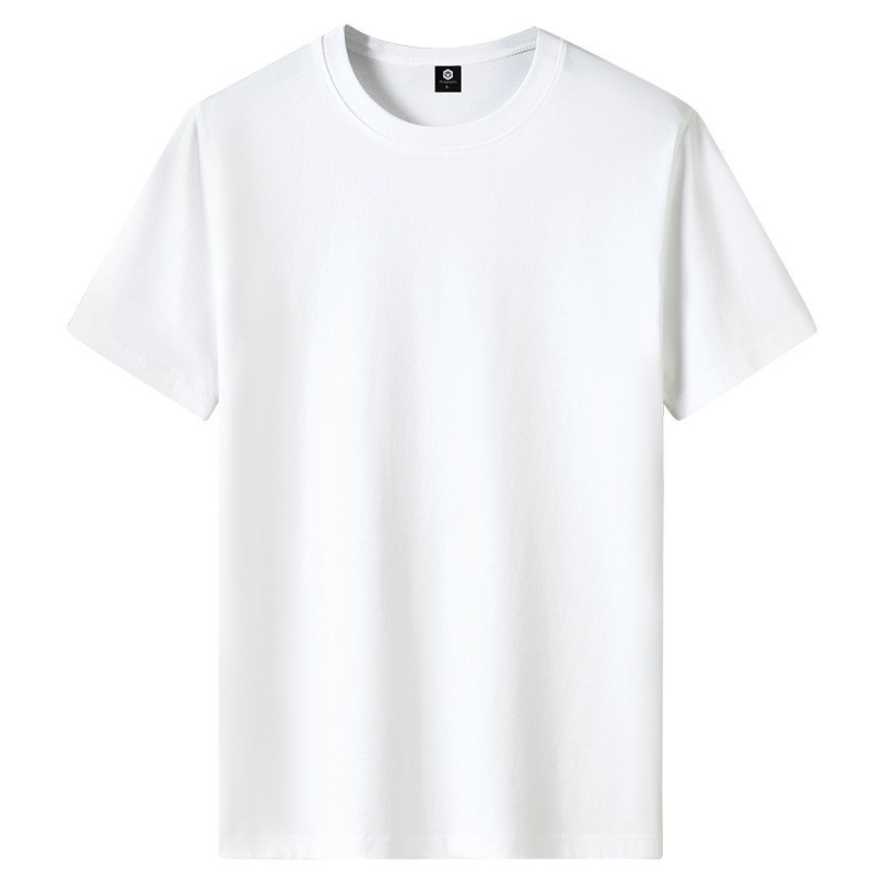 2026 Summer Pure White Men's Short-Sleeve T-Shirt, Plain No Pattern, Extra Large Size, Youth Men's Half-Sleeve Wholesale