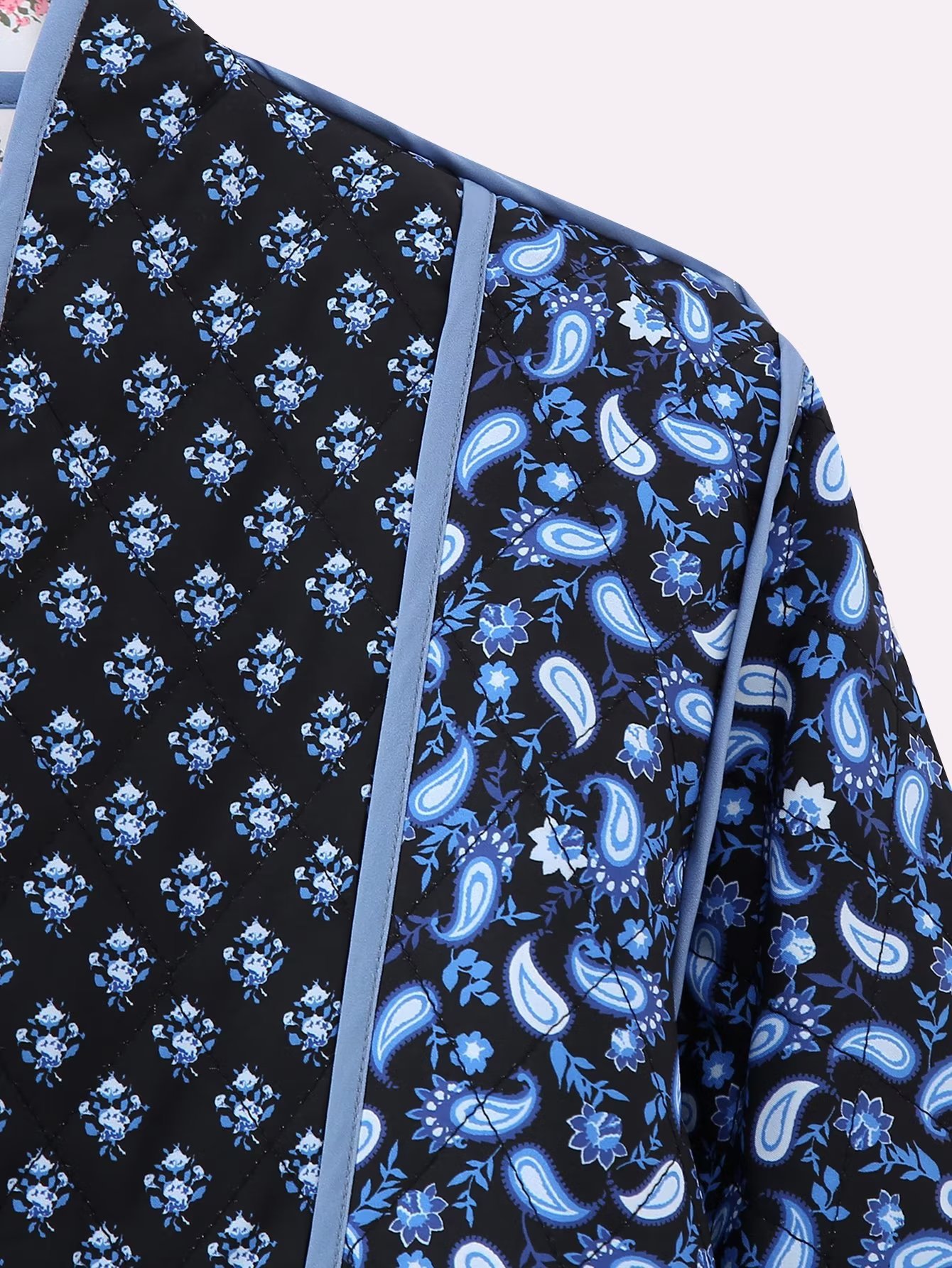 Women's Reversible Printed Jacket Lightweight Autumn Cotton Coat_voghion.com