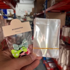 One hundred pieces of folded circle card paper DIY jewelry packaging card header hole card accessories, folded 6.4×3.7