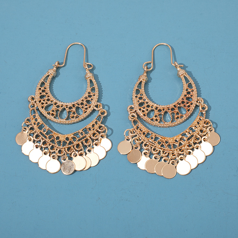 1 Pair Quantity Ethnic Style Geometric Alloy Plating Women's Drop Earrings