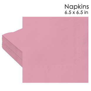 New Product in Stock Peach Powder Paper Towel Bright Pink Disposable 33X33 Two-Layer Napkin 6.5in Handkerchief Paper
