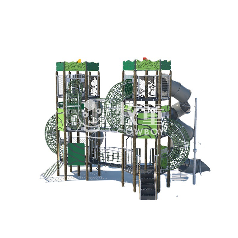 Kindergarten al aire libre diapositiva combinada diapositiva de los niños de la serie natural de la diapositiva de los niños