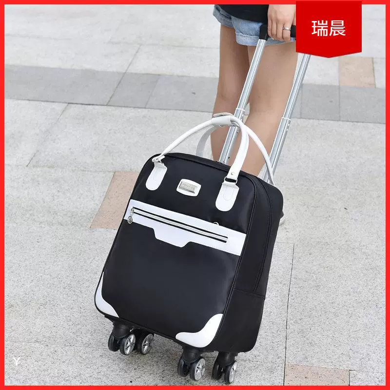 Новый стиль ретро чемодан женский универсальный колесный чемодан мужской студент прочный холст чемодан чемодан путешествия чемодан большой емкости прилив