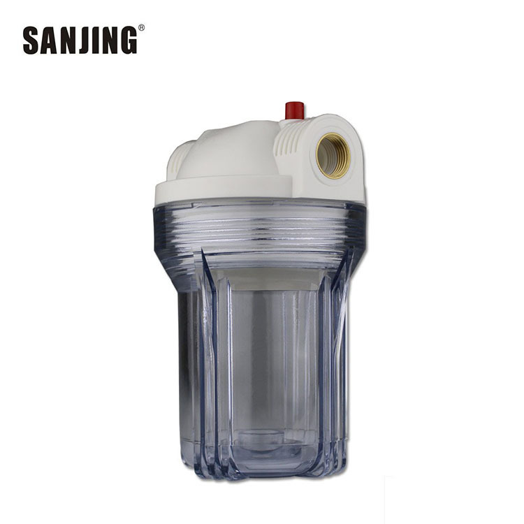 5 pulgadas 4-punto botella de filtro de dientes de cobre engrosada válvula de alivio de presión hebilla interior americana 6-punto como botella de filtro transparente