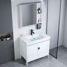 落地式浴室柜陶瓷一体盆洗手盆柜组合洗脸盆台面一体柜洗手台卫浴