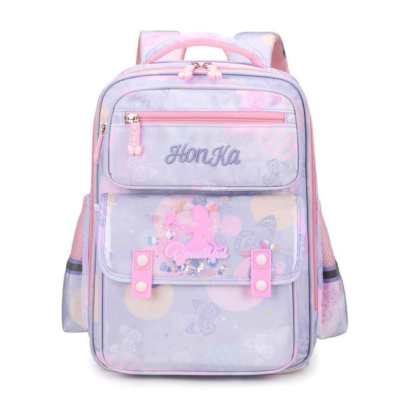 Nueva protección de la columna vertebral y reducción de la carga mochila para niños Ultra Light Super gran capacidad Lindo estilo coreano Escuela Primaria estudiante mochila al por mayor