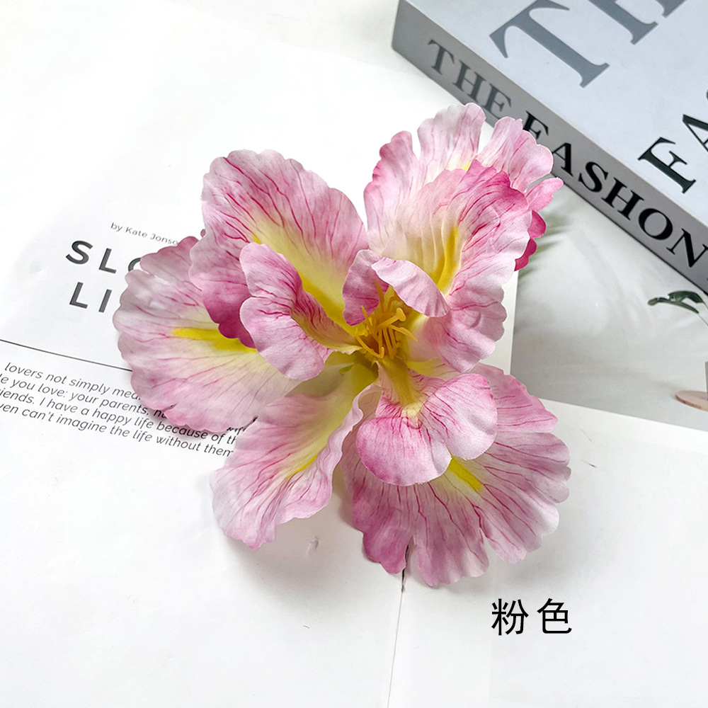 Simulación de flores Alice Iris cabeza de flores DIY Monet estilo de flores falsas tocadillo de flores material de paquete de accesorios de fotografía