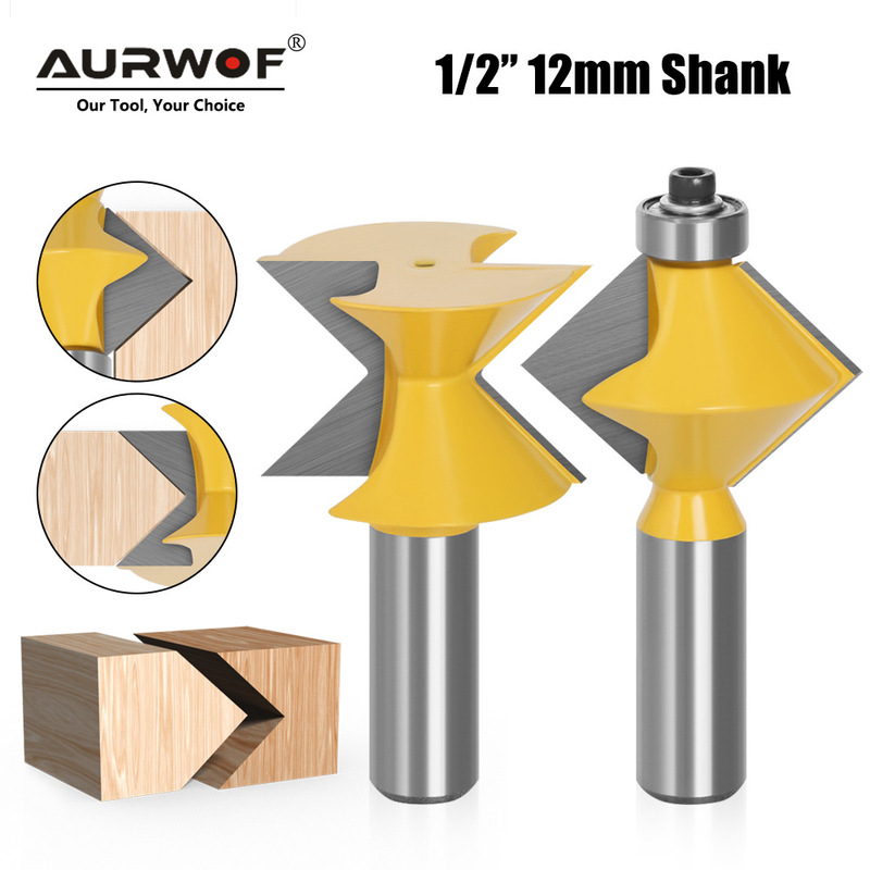 8/12/12.7 Pattern 90 ° Tenon Cutter, Slotting Cutter, Paneling Cutter, Splicing Cutter, Woodworking Milling Cutter, Carving Milling Cutter