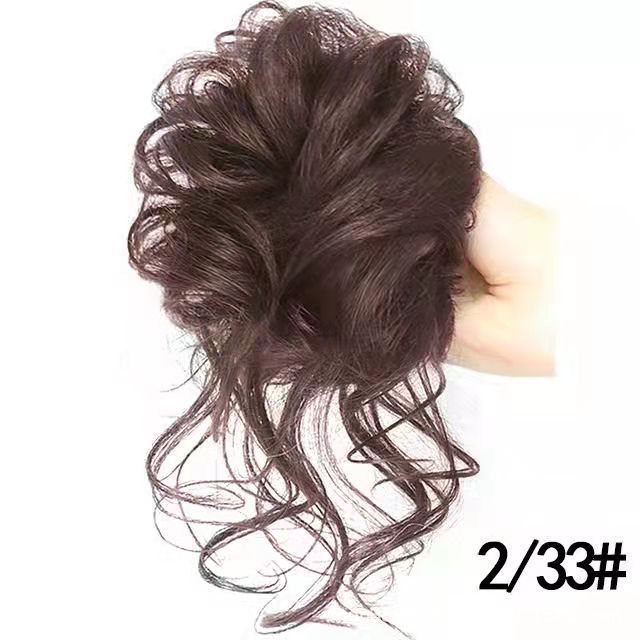 Estilo coreano elegante natural mullido perezoso temperamento peluca larga barba updo peluca bolsa Cheongsam fotografía updo accesorios para el cabello