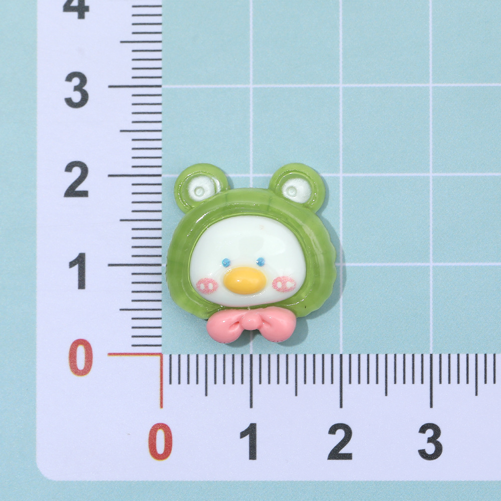 Rosa de dibujos animados conejo congelado DIY accesorios de resina crema pegamento caja del teléfono accesorios para el cabello clip de oído material de parche al por mayor