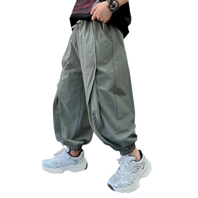Male child labor 2024 new loose personalized pants, versatile sports pants for adults, trendy and casual_voghion.com
