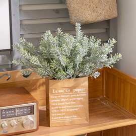 厂家销售 植毛米兰草尤加利配草仿真花批发假花婚庆装饰GF16295A