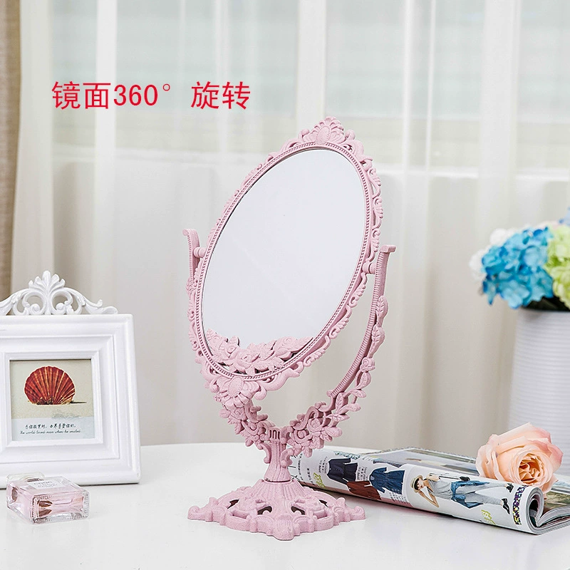 Простое европейское стиль beauty зеркало настольное зеркало двойного размещения, складное портативное зеркало принцессы, зеркало макияжа, новый продукт