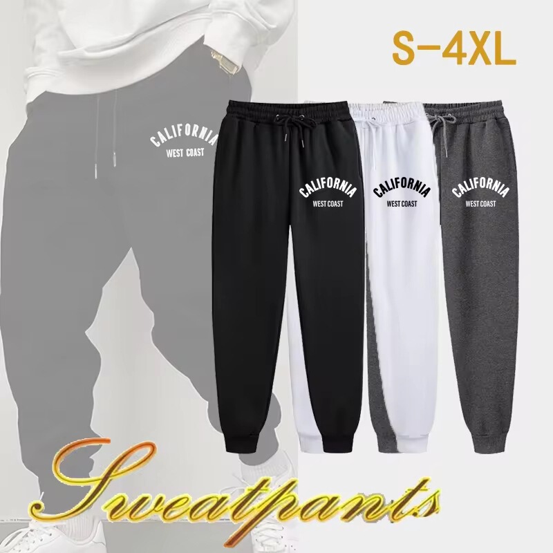 California West Coast Men's Printed Casual Jogger Pants Men's Comfortable Sweatpants Men's Drawstring Gym Pants Wholesale