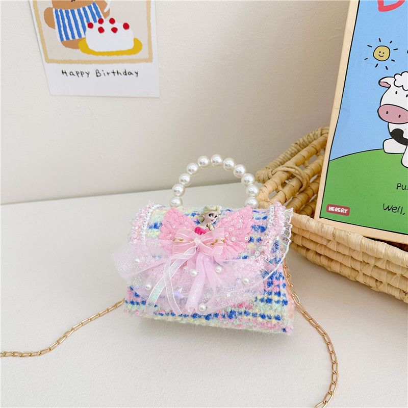 Nuevo bolso infantil, bolso de moda, bolso de princesa, bolso de niña encantador, bolso de mochila para bebés en línea, popularidad