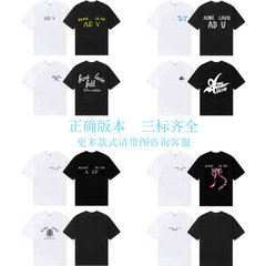 25 夏の新作 t 韓国カップルレディーストップスカジュアルルーズショルダー半袖シンプルプリント adlv トレンド tシャツ