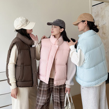 2025秋冬短款欧货坎肩立领棉马甲女爆款时尚保暖洋气流行马夹上衣