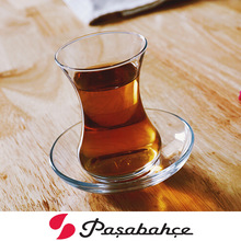 KBQ1土耳其红茶杯配碟小吃碟布丁咖啡萃取小杯子无铅特色郁金香玻
