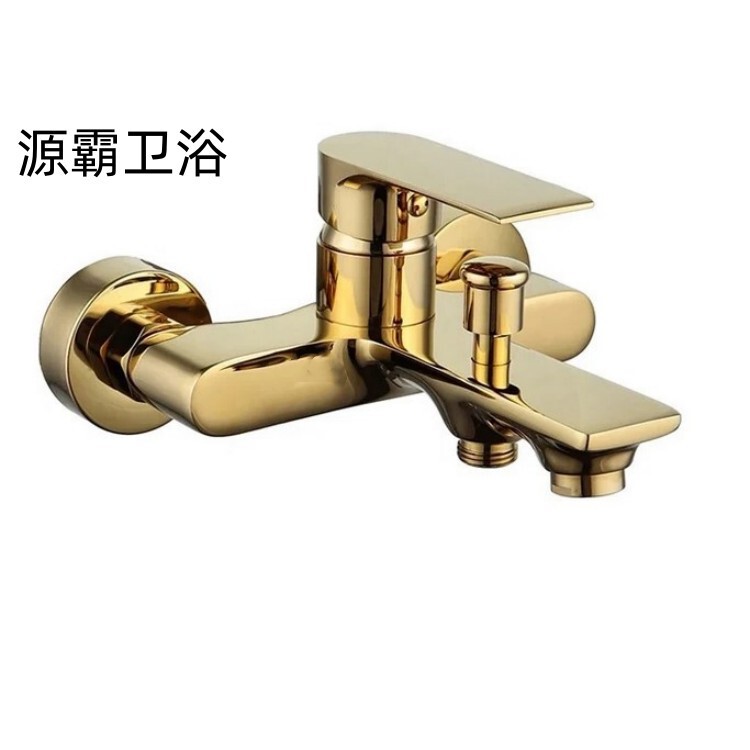 Cross-Border Middle Eastern Gold Zinc Alloy Bathtub Faucet Black Simple Shower Faucet In-Wall Shower Faucet