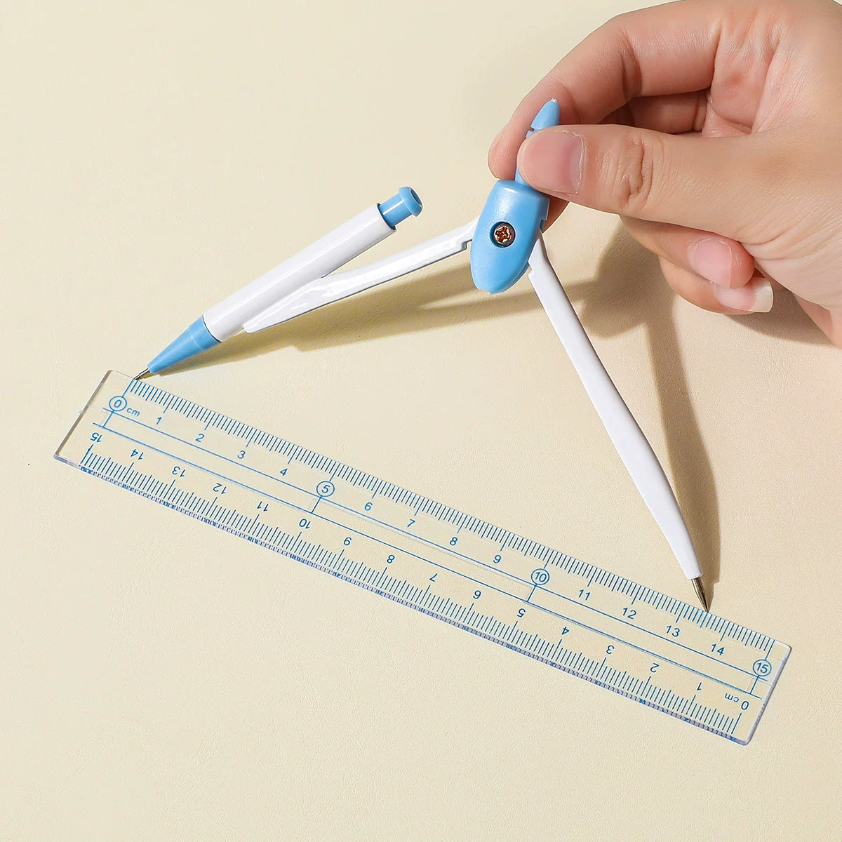 尚锐 8025 metal compass seven-piece ruler set student-specific drawing multi-functional metal ruler set